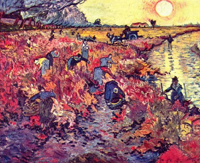 Vincent Van Gogh Die roten Weingarten Sweden oil painting art